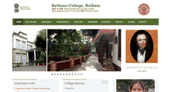 Desktop Screenshot of bethunecollege.ac.in